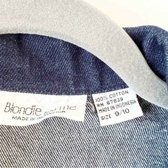 Vintage Blondie and Me Cotton Denim Shirt Dress Women’s Size 9/10 Late 80s Style - Picture 4 of 10